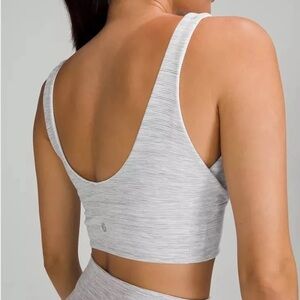 lululemon reversible bra grey stripes & white size 2